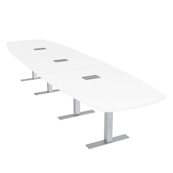 45 in W, 166 in L, 29 in H, Engineered Wood Top, White